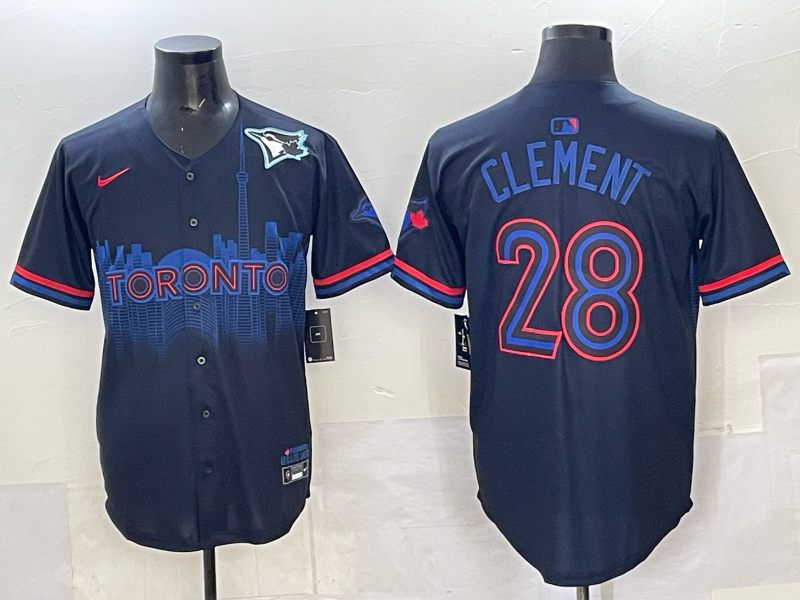 Men 2025 Toronto Blue Jays #28 Clement Blue Nike MLB Jersey 054
